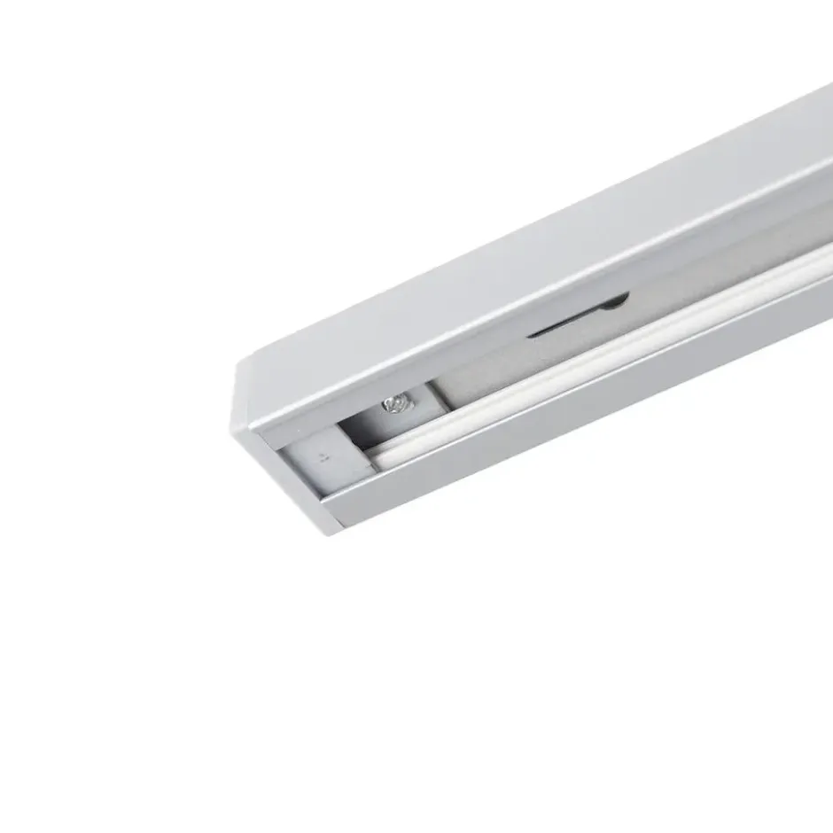 Qazqa railverlichting set iconic yade zilverkleurig gu10