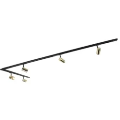 Qazqa railverlichting set iconic jeana goudkleurig gu10