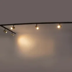 Qazqa railverlichting set iconic jeana goudkleurig gu10