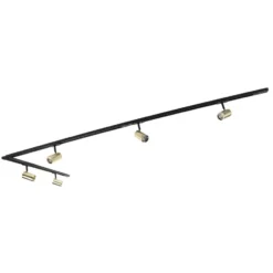 Qazqa railverlichting set iconic jeana goudkleurig gu10