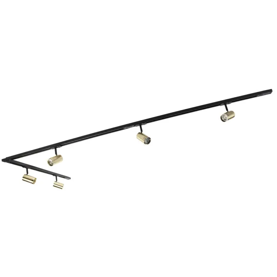 Qazqa railverlichting set iconic jeana goudkleurig gu10