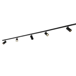 Qazqa railverlichting set iconic jeana luxe zwart gu10