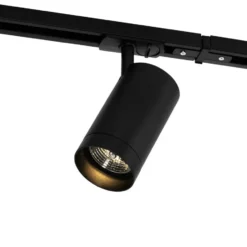 Qazqa railverlichting set iconic jeana zwart gu10