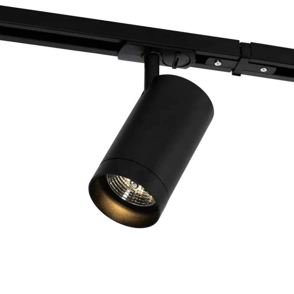 Qazqa railverlichting set iconic jeana zwart gu10