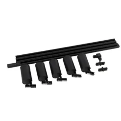 Qazqa railverlichting set iconic jeana zwart gu10