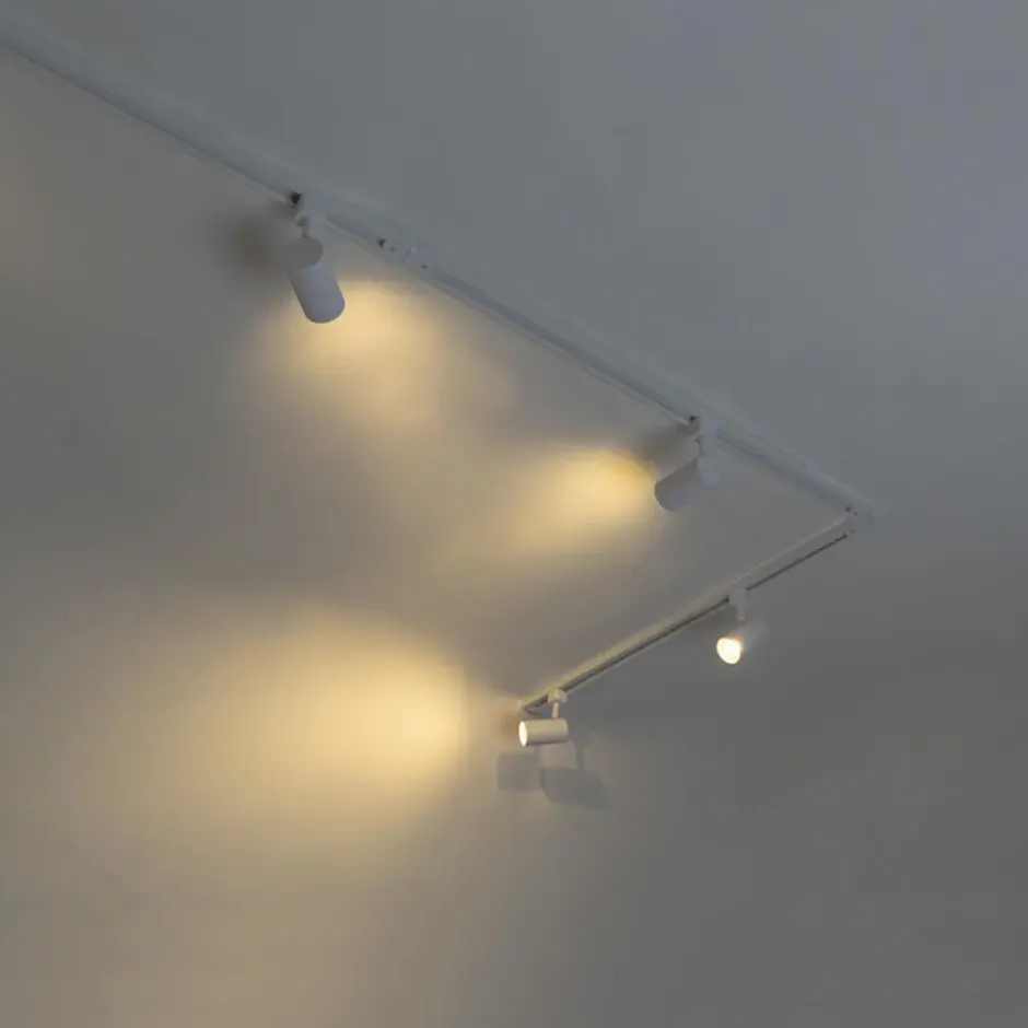 Qazqa railverlichting set iconic jeana wit gu10