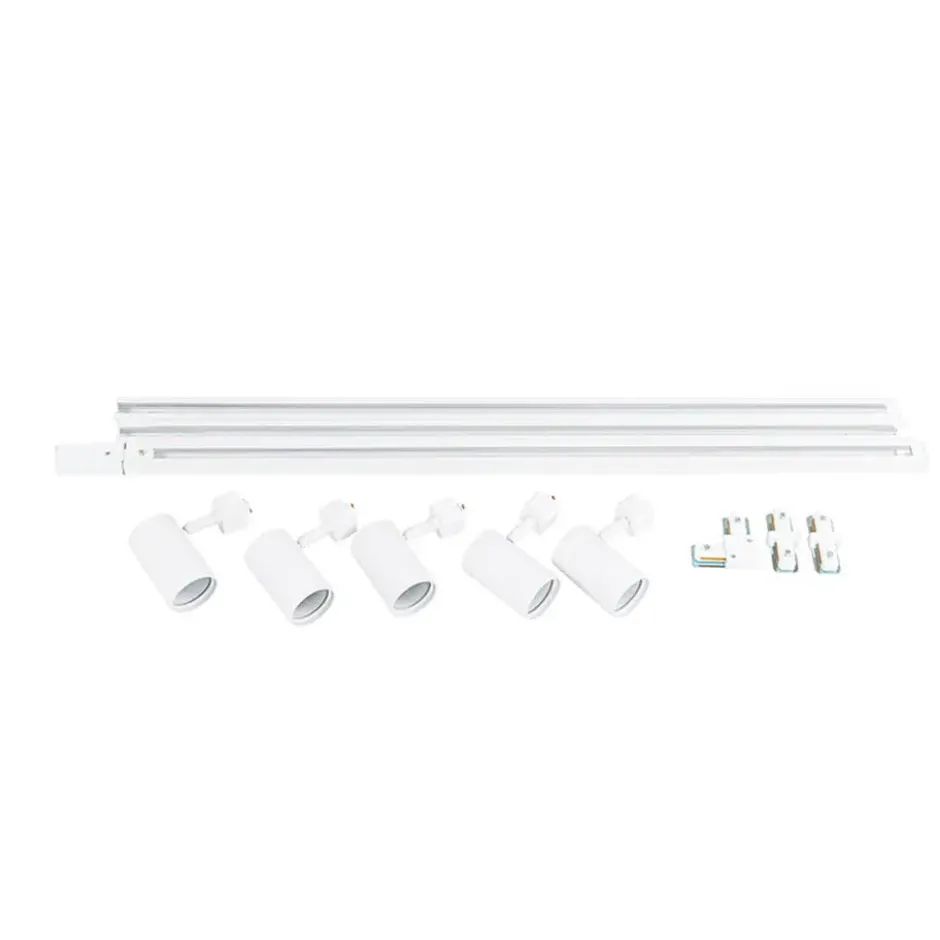 Qazqa railverlichting set iconic jeana wit gu10