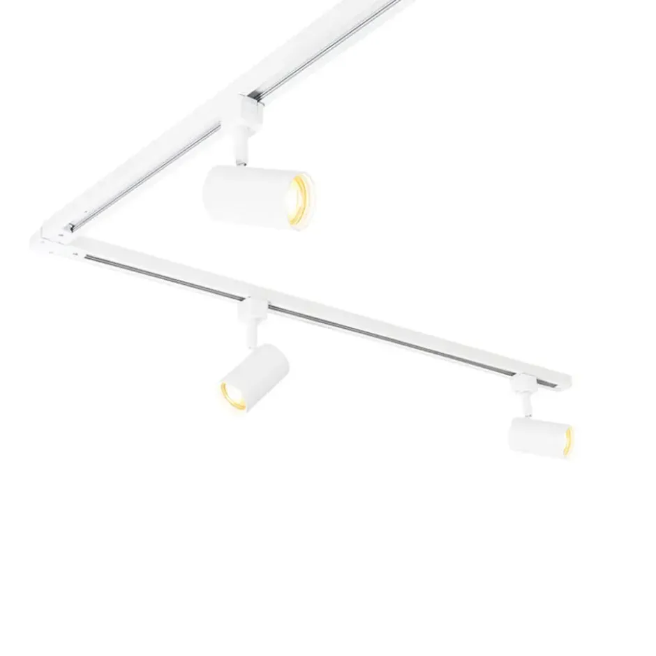 Qazqa railverlichting set iconic jeana wit gu10