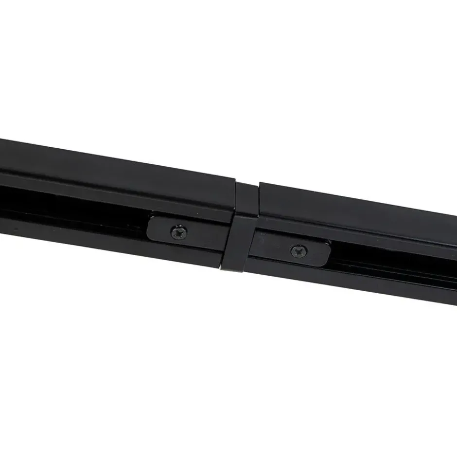 Qazqa railverlichting set iconic jeana zwart gu10