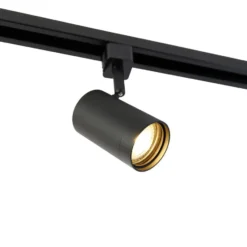 Qazqa railverlichting set iconic jeana zwart gu10