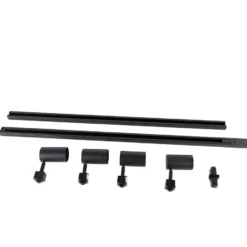 Qazqa railverlichting set iconic jeana zwart gu10