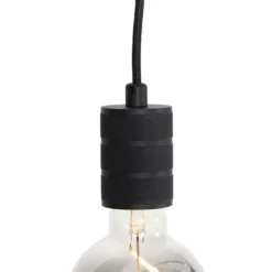 Qazqa railverlichting set iconic cavalux jeana zwart e27