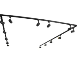 Qazqa railverlichting set iconic jeana zwart gu10