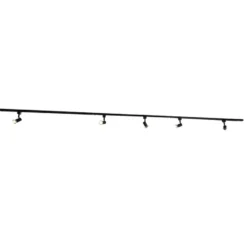 Qazqa railverlichting set iconic jeany zwart gu10