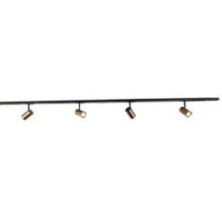 Qazqa railverlichting set jeana bronskleurig gu10