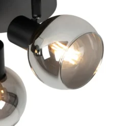 Qazqa richtbare spot vidro zwart e14