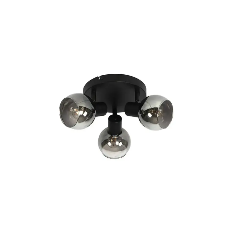 Qazqa richtbare spot vidro zwart e14