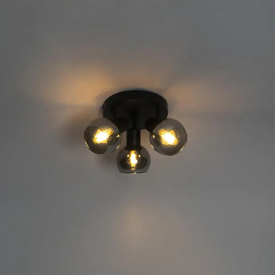 Qazqa richtbare spot vidro zwart e14