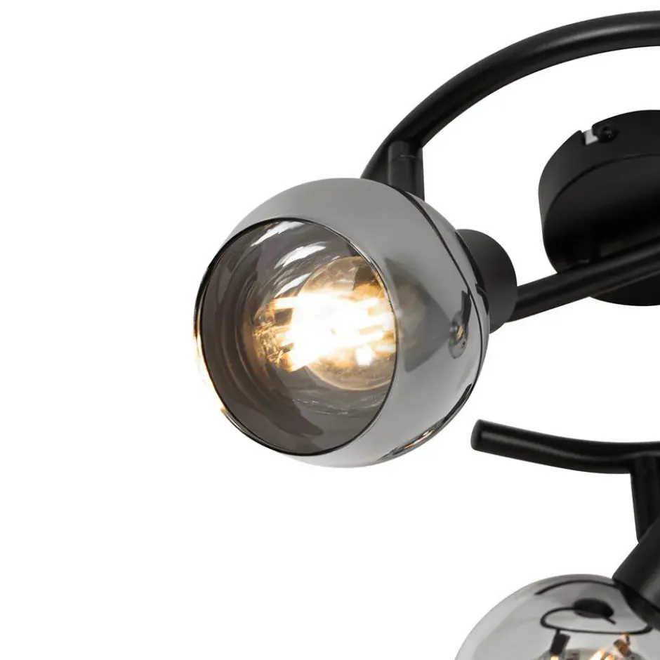 Qazqa richtbare spot vidro zwart e14
