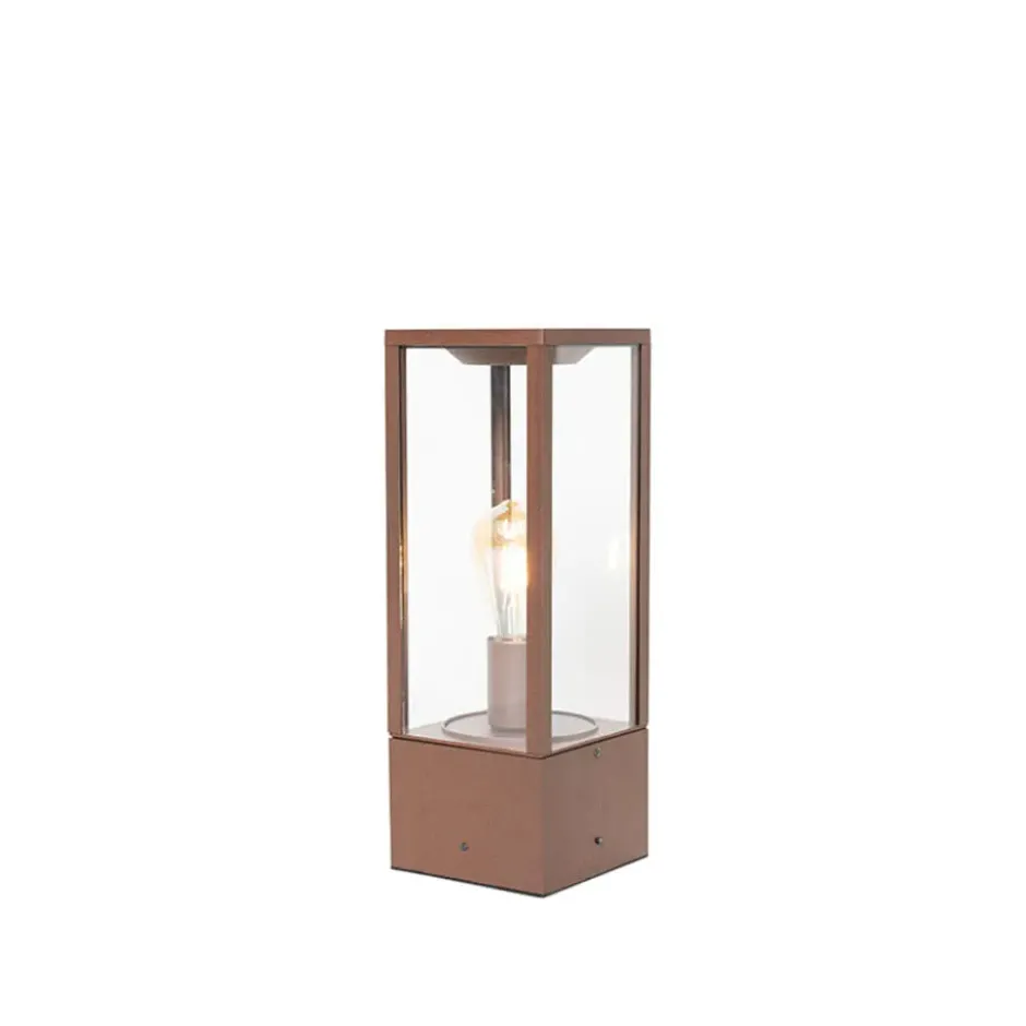 Qazqa sokkellamp charlois bruin e27