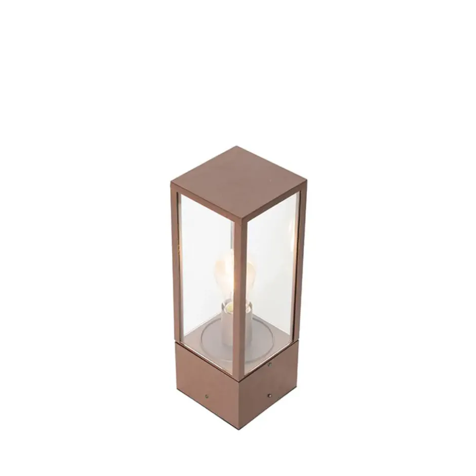 Qazqa sokkellamp charlois bruin e27