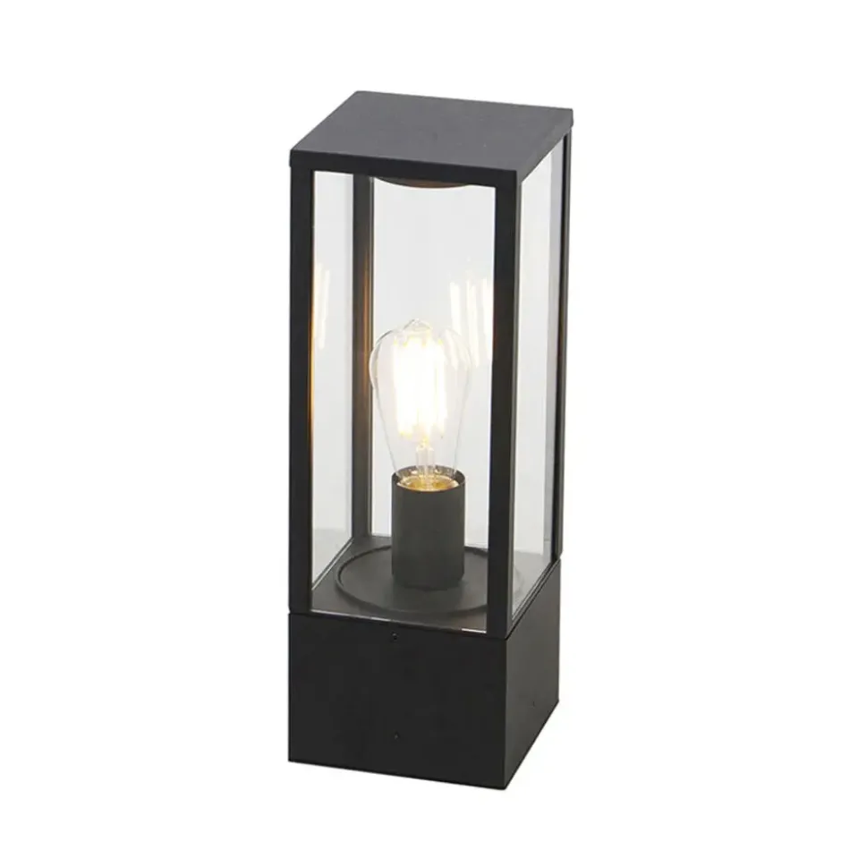 Qazqa sokkellamp charlois zwart e27