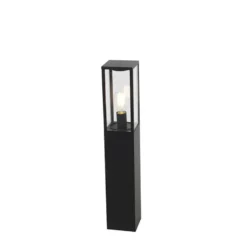 Qazqa sokkellamp charlois zwart e27