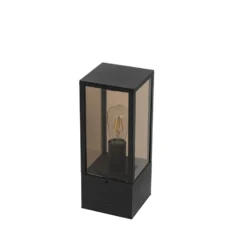 Qazqa sokkellamp charlois zwart e27