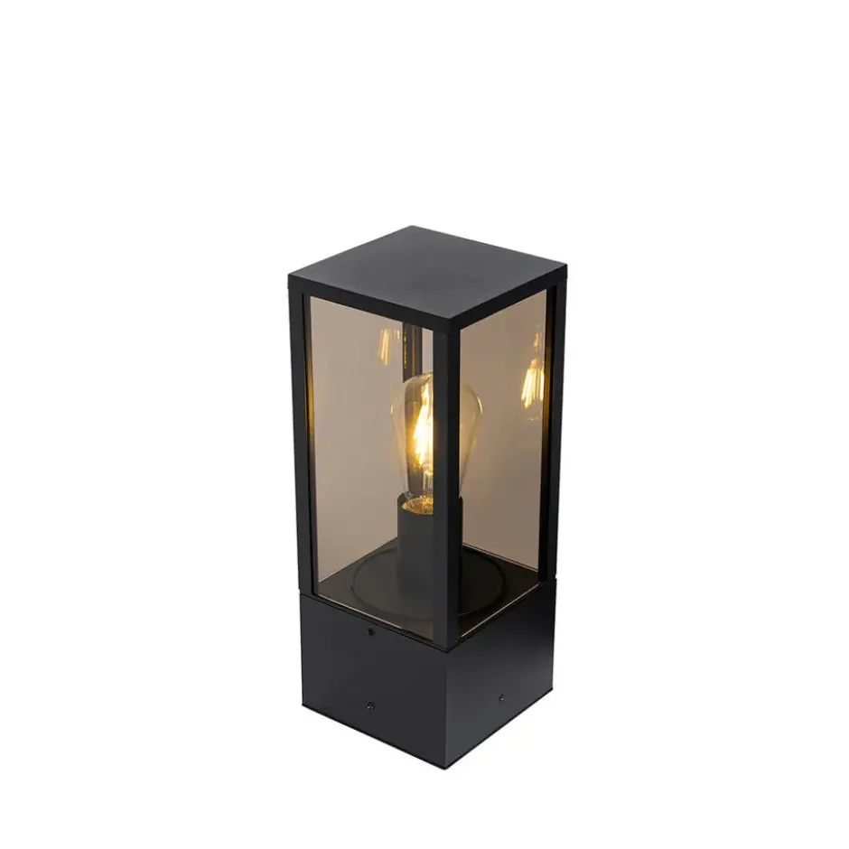 Qazqa sokkellamp charlois zwart e27