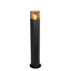 Qazqa sokkellamp denmark zwart e27