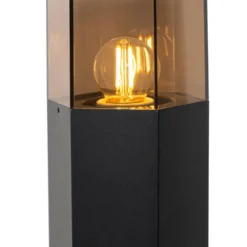 Qazqa sokkellamp denmark zwart e27