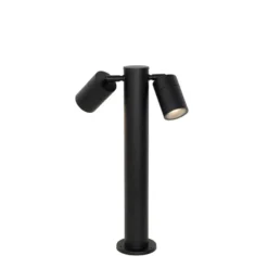Qazqa sokkellamp duo zwart gu10