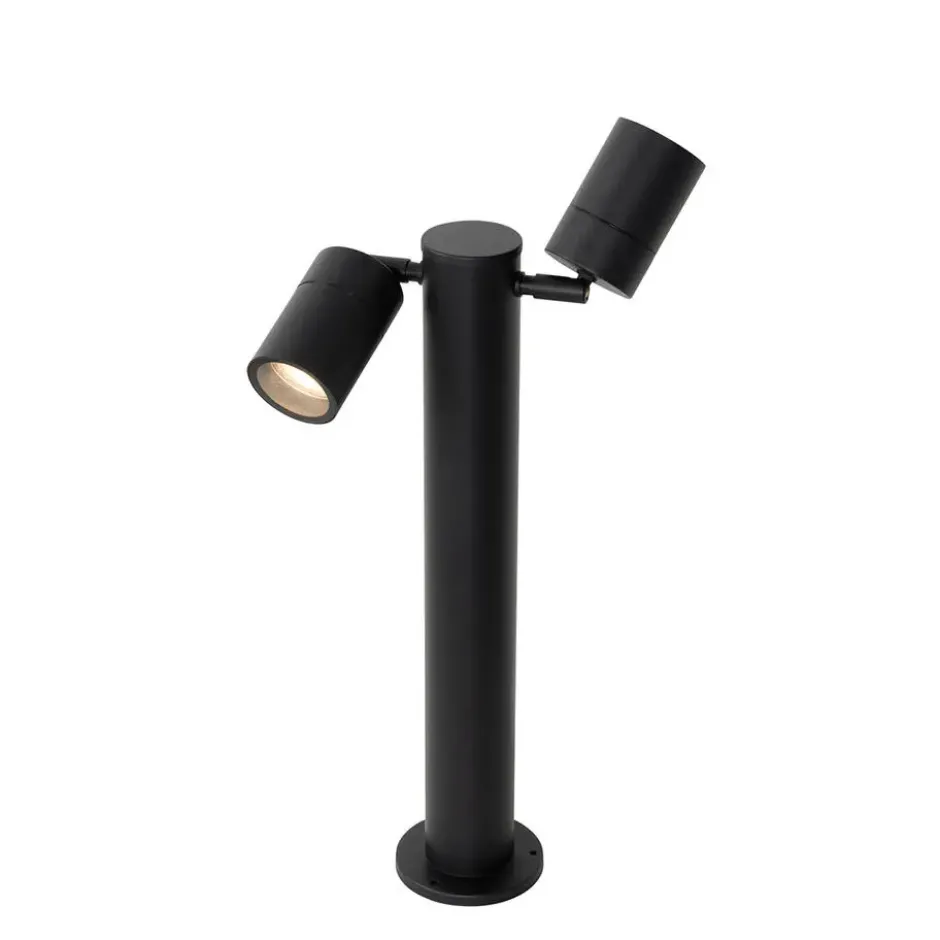 Qazqa sokkellamp duo zwart gu10