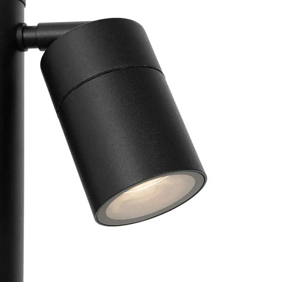 Qazqa sokkellamp duo zwart gu10
