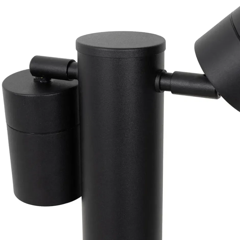 Qazqa sokkellamp duo zwart gu10
