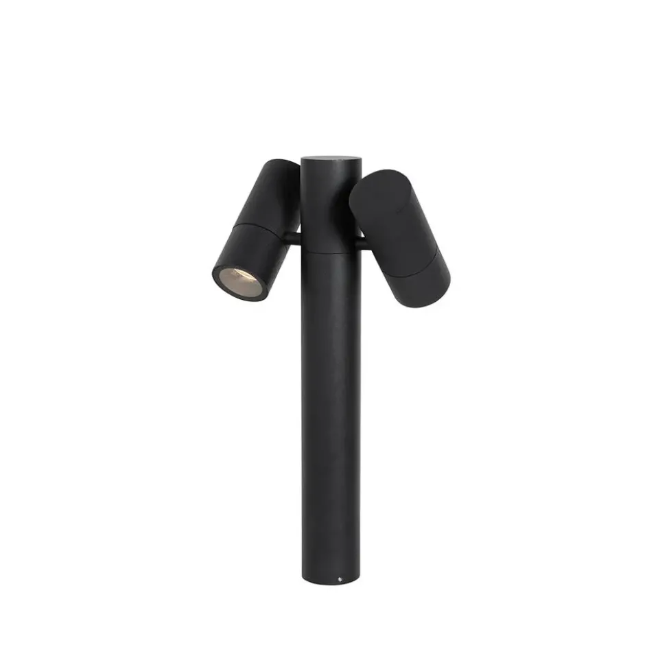 Qazqa sokkellamp duo zwart gu10