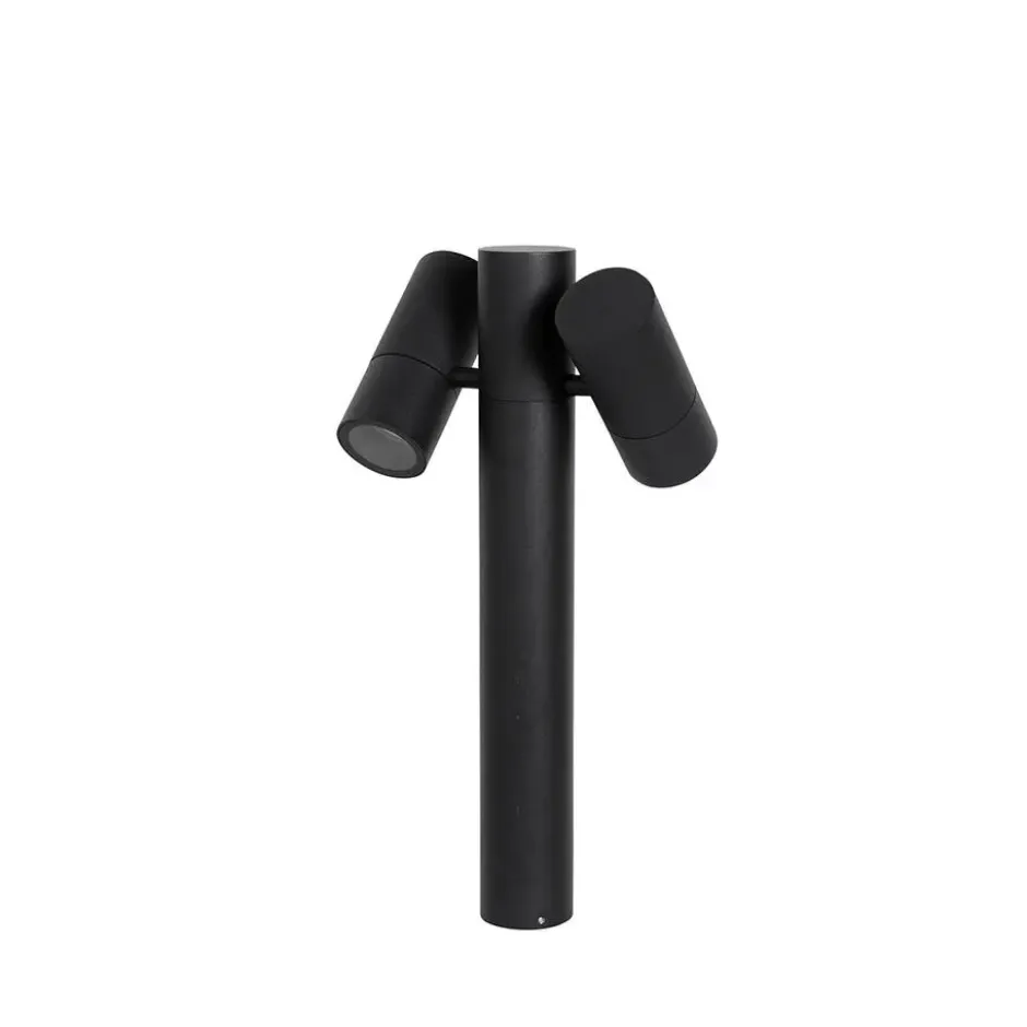 Qazqa sokkellamp duo zwart gu10