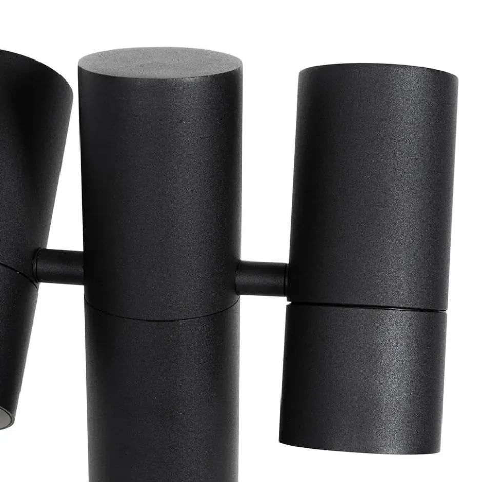 Qazqa sokkellamp duo zwart gu10
