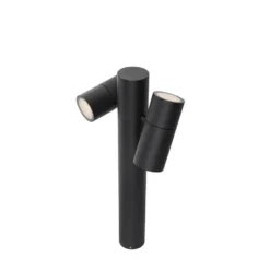 Qazqa sokkellamp duo zwart gu10
