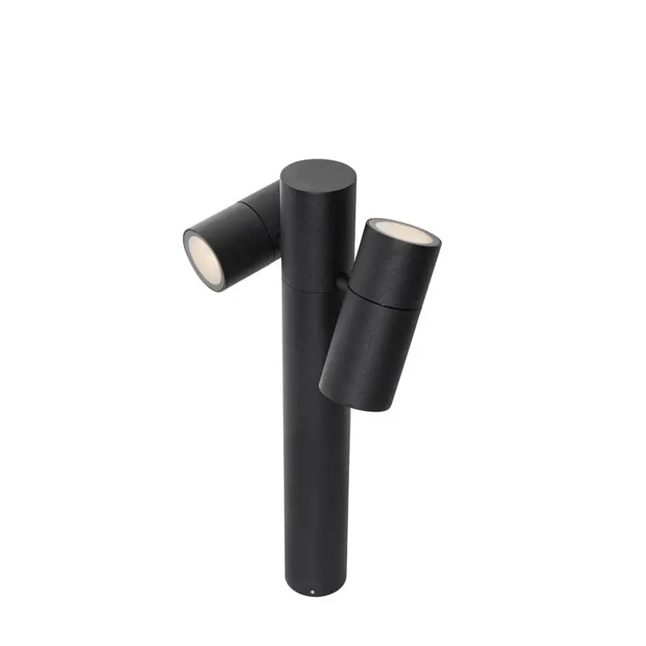 Qazqa sokkellamp duo zwart gu10