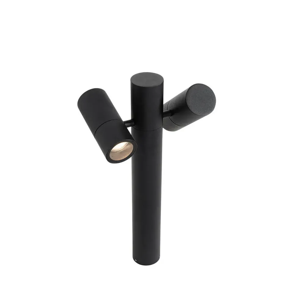 Qazqa sokkellamp duo zwart gu10