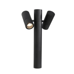 Qazqa sokkellamp duo zwart gu10