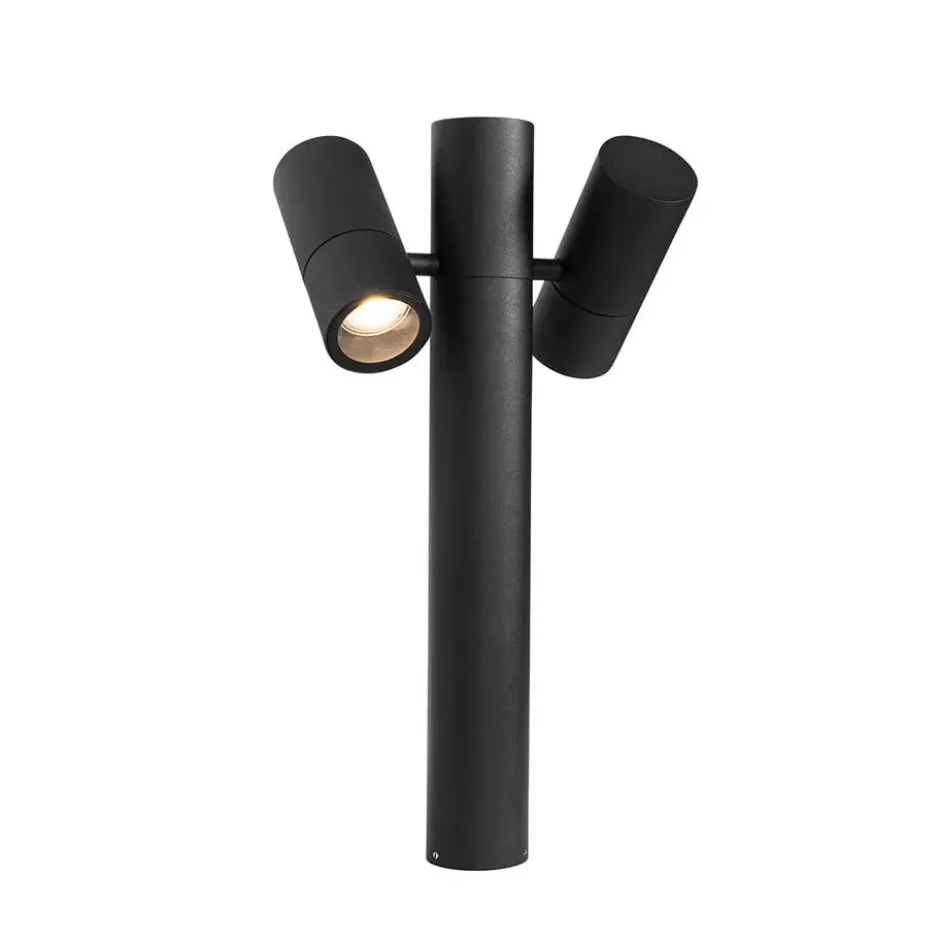 Qazqa sokkellamp duo zwart gu10