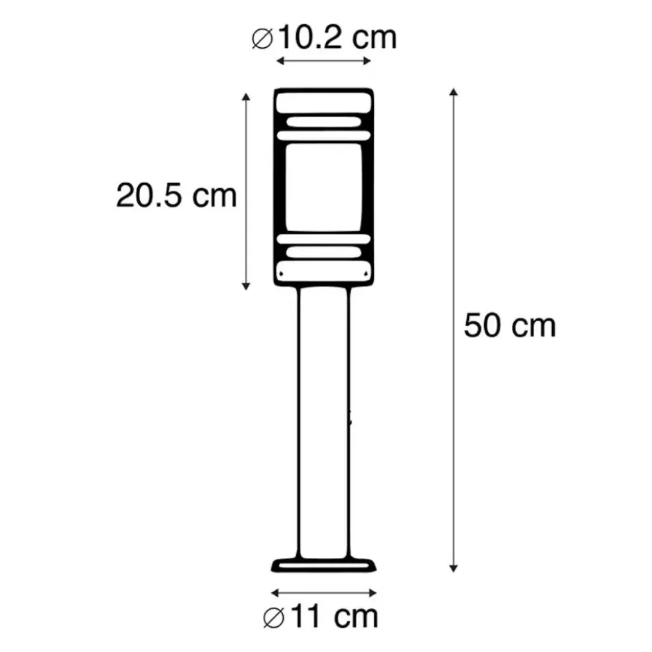 Qazqa sokkellamp gleam zwart e27