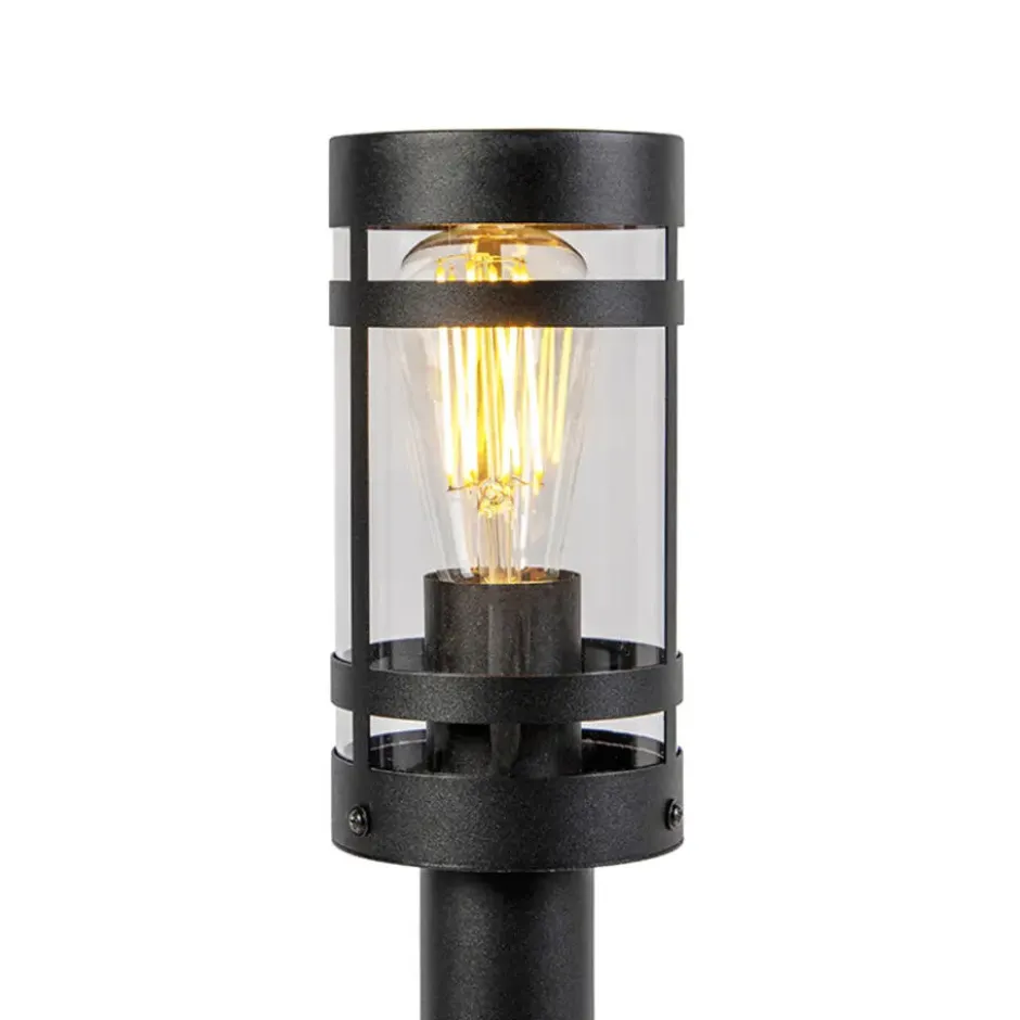 Qazqa sokkellamp gleam zwart e27