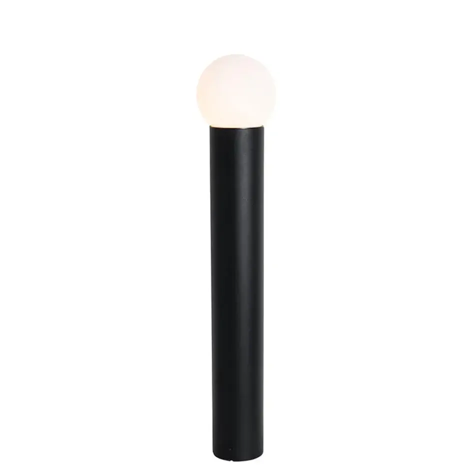 Qazqa sokkellamp huma zwart e27