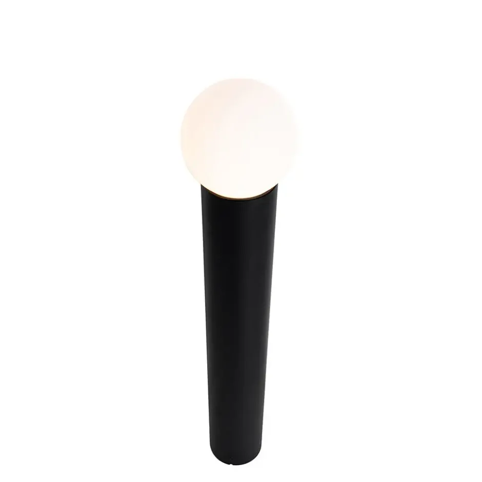 Qazqa sokkellamp huma zwart e27