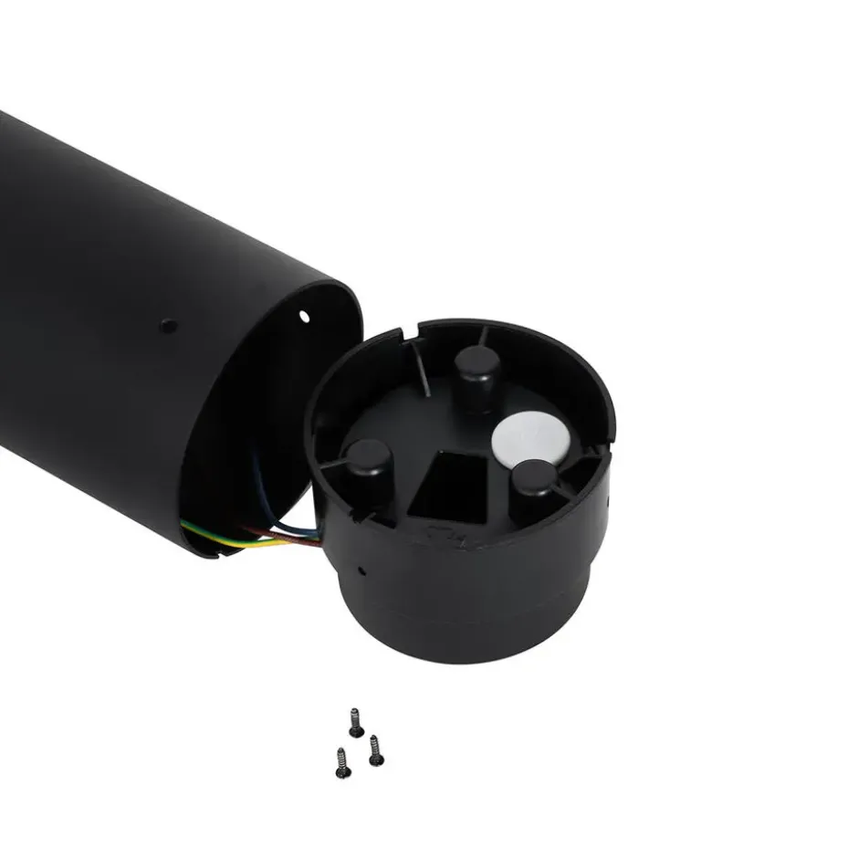 Qazqa sokkellamp huma zwart e27