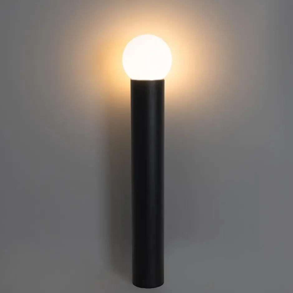Qazqa sokkellamp huma zwart e27