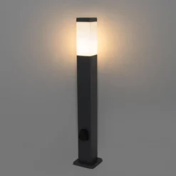 Qazqa sokkellamp malios zwart e27